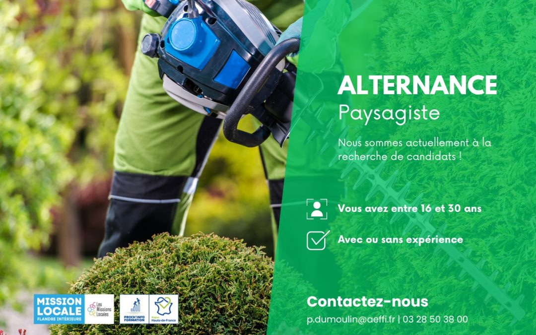 ALTERNANCE # Nous recherchons des futurs Paysagistes !